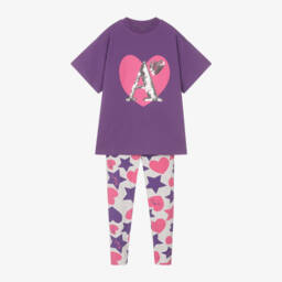 A Dee-Girls Lavender Jersey Legging Ensemble | Childrensalon Outlet