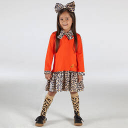 آدي-حذاء رياضي جلد بطبعة الفهد لون أسود وبيج للبنات | Childrensalon Outlet