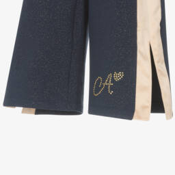 آدي-طقم بنطلون قطن لون ذهبي وكحلي للبنات | Childrensalon Outlet