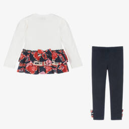 A Dee-Girls Navy Glitter Leggings Ensemble | Childrensalon Outlet