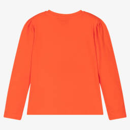 A Dee-Girls Orange Cotton Tiger Top | Childrensalon Outlet
