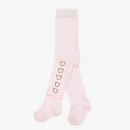 A Dee-Girls Pale Pink Knit Tights | Childrensalon Outlet