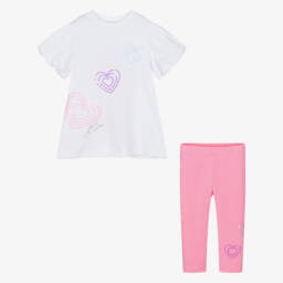 A Dee-Комплект пастельных хлопковых леггинсов для девочек | Childrensalon Outlet