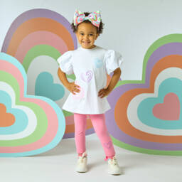 A Dee-Комплект пастельных хлопковых леггинсов для девочек | Childrensalon Outlet