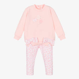 A Dee-Розовый топ и легинсы из хлопка для девочек | Childrensalon Outlet