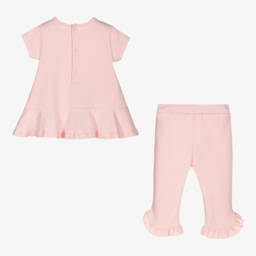 آدي-طقم ليقنز قطن لون زهري فاتح | Childrensalon Outlet