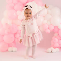 A Dee-Girls Pink Cotton Frill Dress | Childrensalon Outlet