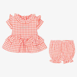 A Dee-Розовое платье и трусики на подгузник в клетку | Childrensalon Outlet