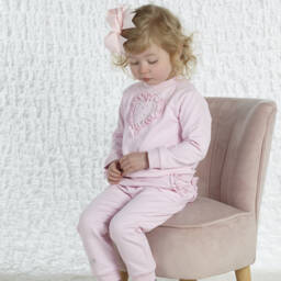 A Dee-Розовый спортивный костюм из хлопка | Childrensalon Outlet