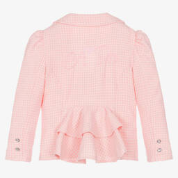 آدي-جاكيت بليزر مزيج قطن لون زهري للبنات | Childrensalon Outlet