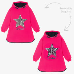 A Dee-Girls Pink Cotton Jersey Star Dress | Childrensalon Outlet