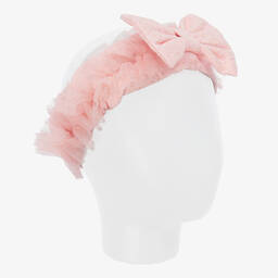 A Dee-Розовая повязка на голову из хлопка и тюля | Childrensalon Outlet