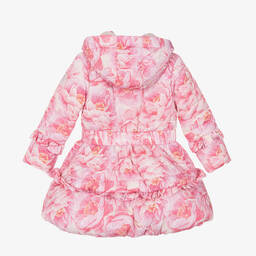 A Dee-Girls Pink Floral Puffer Coat | Childrensalon Outlet