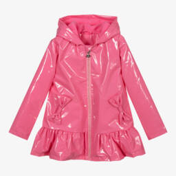 A Dee-Girls Pink Hooded Raincoat | Childrensalon Outlet