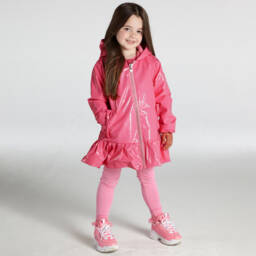 A Dee-Girls Pink Hooded Raincoat | Childrensalon Outlet