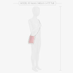 آدي-حقيبة كتف مزيج قطن لون زهري للبنات (15 سم) | Childrensalon Outlet