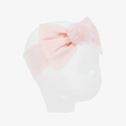 A Dee-Girls Pink Jersey Pom-Pom Hairband | Childrensalon Outlet