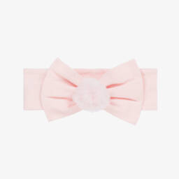 A Dee-Girls Pink Jersey Pom-Pom Hairband | Childrensalon Outlet