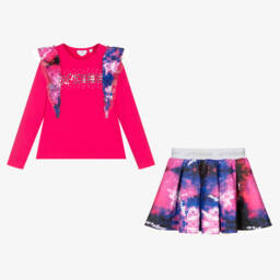 آدي-طقم تنورة لون زهري وبنفسجي | Childrensalon Outlet