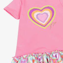 A Dee-Girls Pink Sequin Heart Dress Delight | Childrensalon Outlet