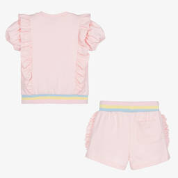 A Dee-Girls Pink Tennis Logo Shorts Set | Childrensalon Outlet