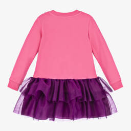 A Dee-Girls Pink Tulle Bow Dress | Childrensalon Outlet
