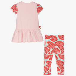 A Dee-Girls Pink Watermelon Leggings Set | Childrensalon Outlet