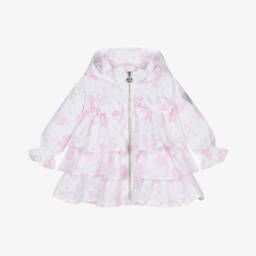 A Dee-Пальто для девочек розовое и белое с зайчиком | Childrensalon Outlet