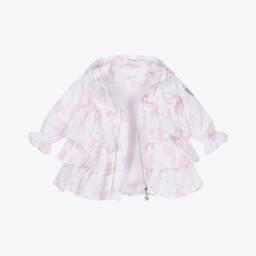 A Dee-Пальто для девочек розовое и белое с зайчиком | Childrensalon Outlet