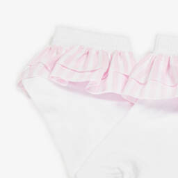 A Dee-Розово-белые носки с рюшами для девочек | Childrensalon Outlet