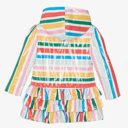 A Dee-Girls Rainbow Stripe Hooded Coat | Childrensalon Outlet