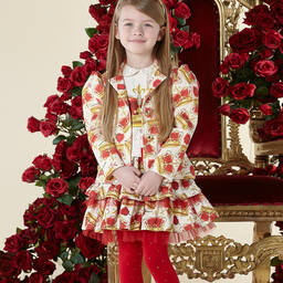 A Dee-Красные хлопковые колготки со стразами | Childrensalon Outlet