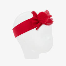 A Dee-Girls Red Glitter Bow Headband | Childrensalon Outlet