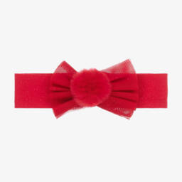A Dee-Girls Red Glitter Bow Headband | Childrensalon Outlet