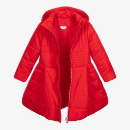 A Dee-Girls Red Puffer Coat | Childrensalon Outlet