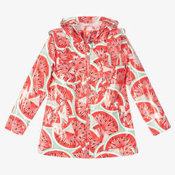 A Dee-Girls Red Watermelon Raincoat | Childrensalon Outlet