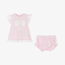 A Dee-Girls Rosy Bunny Cotton Frock | Childrensalon Outlet