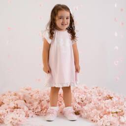 A Dee-Girls Rosy Bunny Cotton Frock | Childrensalon Outlet