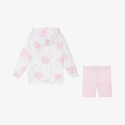 A Dee-طقم هودي وشورت بناتي مزهر بلون وردي | Childrensalon Outlet