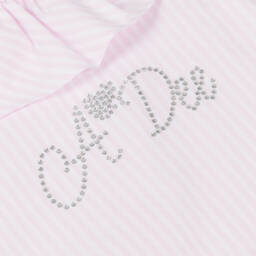 A Dee-Платье в полоску с рюшами для девочек розовое | Childrensalon Outlet