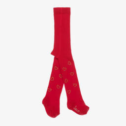 A Dee-Girls Scarlet Heart Sparkle Tights | Childrensalon Outlet