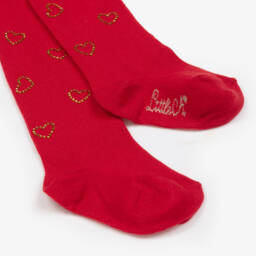 A Dee-Girls Scarlet Heart Sparkle Tights | Childrensalon Outlet