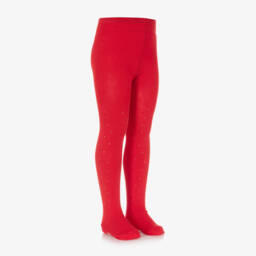 A Dee-Girls Scarlet Sparkle Knit Tights | Childrensalon Outlet