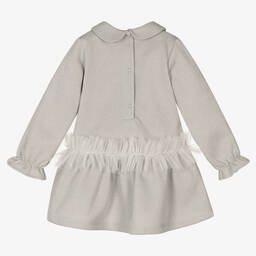 A Dee-Girls Silver Cotton Dress | Childrensalon Outlet