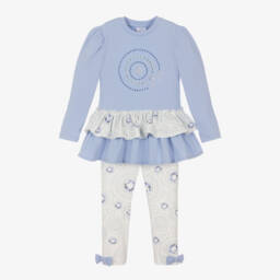 A Dee-Girls Soft Blue Legging Ensemble | Childrensalon Outlet