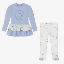 A Dee-Girls Soft Blue Legging Ensemble | Childrensalon Outlet