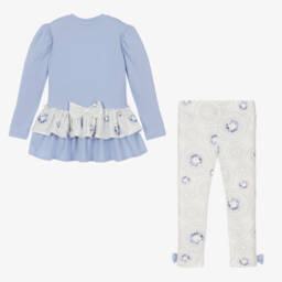 A Dee-Girls Soft Blue Legging Ensemble | Childrensalon Outlet