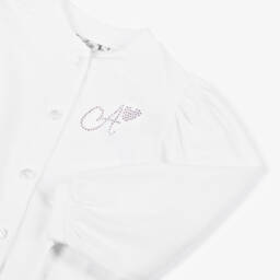 A Dee-Girls Soft White Knit Cardigan | Childrensalon Outlet