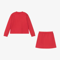 A Dee-Girls Sparkly Red Skirt Ensemble | Childrensalon Outlet