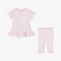 A Dee-Girls Striped Bow Leggings Ensemble | Childrensalon Outlet